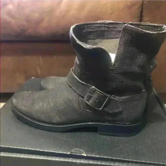 Frye Natalie Short Engineer Boot Charcoa Size 7.5 NIB. Condition is New with box - Picture 4 of 8